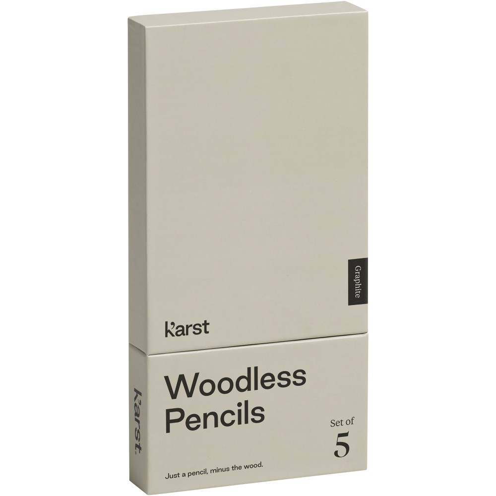 Karst(r) 5er-Pack 2B holzlose Graphitstifte, grau (Bleistifte)