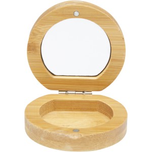 Afrodit bamboo pocket mirror, Natural (Toiletry mirrors)
