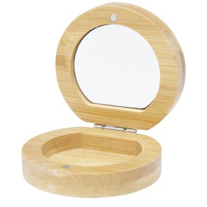 Afrodit bamboo pocket mirror, Natural (Toiletry mirrors)