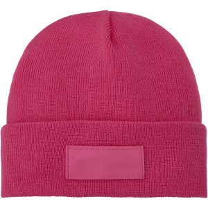 Boreas beanie with patch, magenta (Hats)