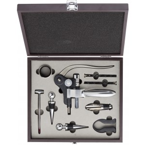 9 teiliges Sommelierset Emil, Braun
