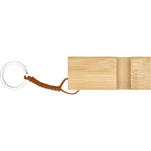 Bosona bamboo phone holder with keychain, Wood (Keychains)