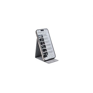 Brandcharger The Ascend Charge phone holder, grey (Office desk equipment)