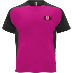 Bugatti short sleeve kids sports t-shirt, Fuchsia, Solid black (T-shirt, mixed fiber, synthetic)