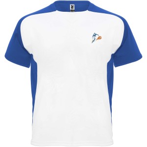 Bugatti short sleeve unisex sports t-shirt, White, Royal blue (T-shirt, mixed fiber, synthetic)