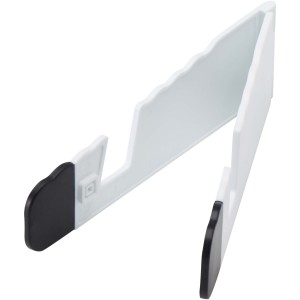 Buna recycled plastic foldable tablet and phone stand, White (Office desk equipment)