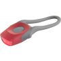 Plastic and silicone bicycle light Abigail, red