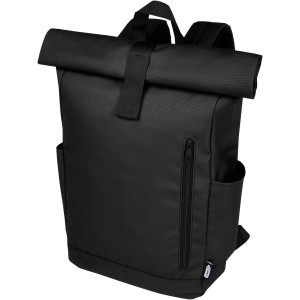 Byron 15,6" GRS RPET Roll-Top Rucksack 18 L, schwarz