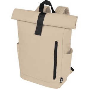 Byron 15.6" GRS RPET roll-top backpack 18L, Oatmeal <font size=1>[ENG]</font>