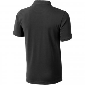 Calgary short sleeve men's polo, Anthracite (Polo shirt, 90-100% cotton)