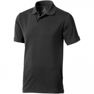 Calgary short sleeve men's polo, Anthracite (Polo shirt, 90-100% cotton)