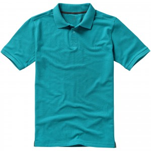 Calgary short sleeve men's polo, Aqua (Polo shirt, 90-100% cotton)