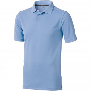 Calgary short sleeve men's polo, Light blue (Polo shirt, 90-100% cotton)