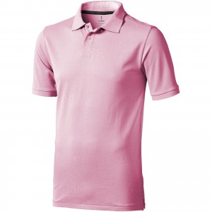 Calgary short sleeve men's polo, Light pink (Polo shirt, 90-100% cotton)