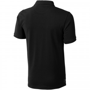 Calgary short sleeve men's polo, solid black (Polo shirt, 90-100% cotton)