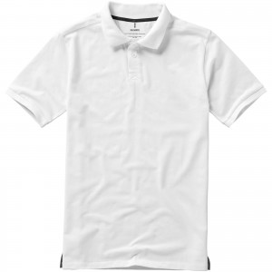 Calgary short sleeve men's polo, White (Polo shirt, 90-100% cotton)