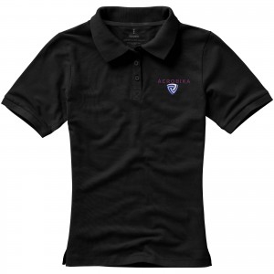 Calgary short sleeve women's polo, solid black (Polo shirt, 90-100% cotton)