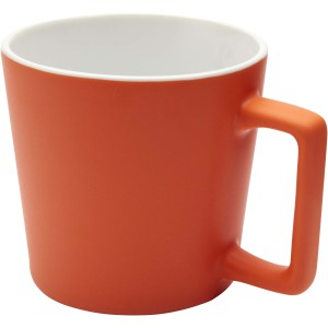 Cali 370 ml ceramic mug with matt finish, Orange (Mugs)