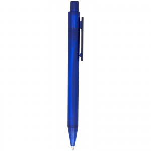 Calypso frosted ballpoint pen, frosted blue (Plastic pen)