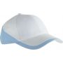 RACING - TWO-TONE 6 PANEL CAP, White/Sky Blue