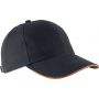 ORLANDO - 6 PANELS CAP, Dark Grey/Orange