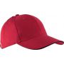 ORLANDO - 6 PANELS CAP, Red/Black