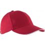 ORLANDO - 6 PANELS CAP, Red/White