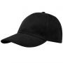 Trona 6 panel GRS recycled cap, Solid black