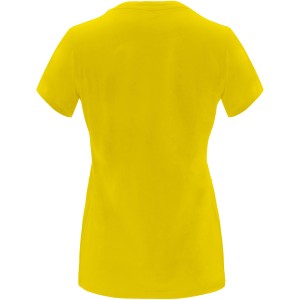 Capri short sleeve women's t-shirt, Yellow (T-shirt, 90-100% cotton)