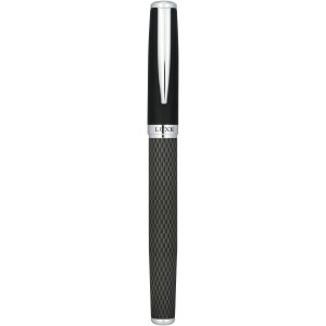 Carbon duo pen gift set with pouch, solid black (Pen sets)