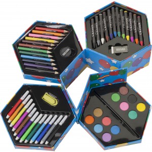 Cardboard box art set Kenji, custom/multicolor (Drawing set)