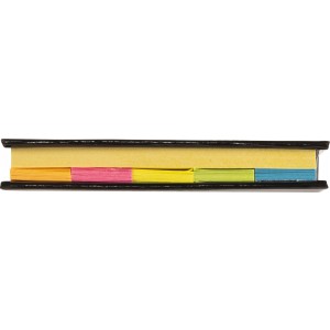 Cardboard sticky note holder Belinda, black (Sticky notes)