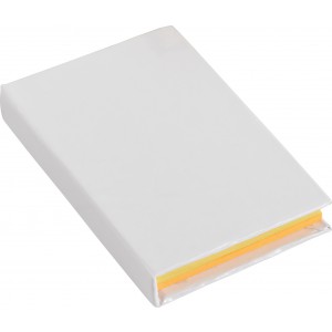 Cardboard sticky note holder Belinda, white (Sticky notes)