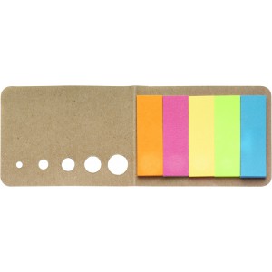 Cardboard sticky note holder Dwayne, brown (Sticky notes)