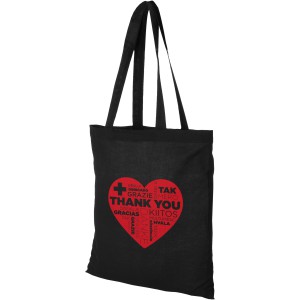 Carolina 100 g/m2 cotton tote bag, solid black (cotton bag)