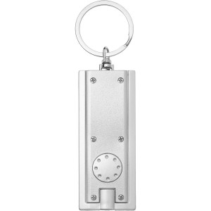 Castor LED keychain light, Silver (Keychains)