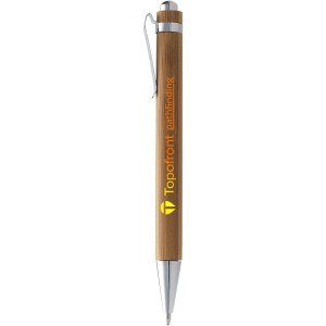 Celuk bamboo ballpoint pen, Brown, White (Wooden, bamboo, carton pen)