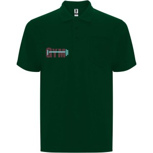 Centauro Premium short sleeve unisex polo, Bottle green (Polo shirt, 90-100% cotton)