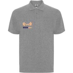 Centauro Premium short sleeve unisex polo, Marl Grey (Polo shirt, 90-100% cotton)