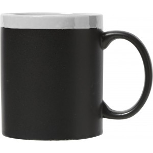 Ceramic mug Claude, black/white (Mugs)