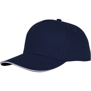 Ceto 5 panel sandwich cap, Navy (Hats)