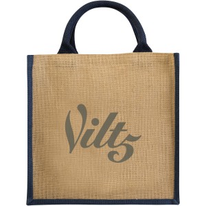 Chennai tote bag made from jute, Natural,Navy (Shopping bags)