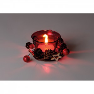 Christmas candle holder, Red (Candles)