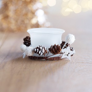 Christmas candle holder, White (Candles)