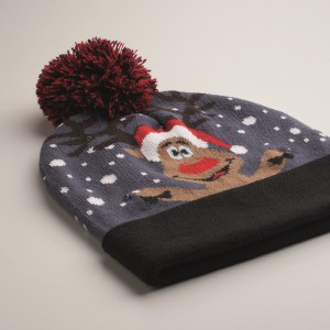 Christmas knitted beanie LED, Blue (Hats)