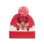 Christmas knitted beanie LED, Red