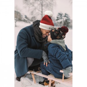 Christmas knitted beanie, Red (Hats)