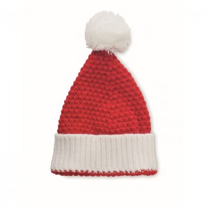 Christmas knitted beanie, Red (Hats)