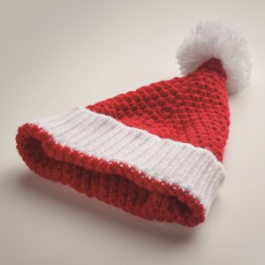 Christmas knitted beanie, Red (Hats)