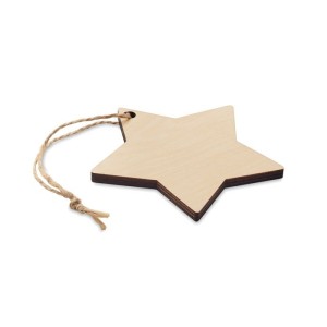 Christmas ornament star, wood (Decorations)